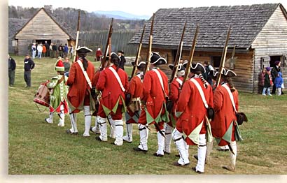 Drills at Christmas at Fort Loudoun