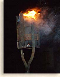 Flickering torch at Fort Loudoun