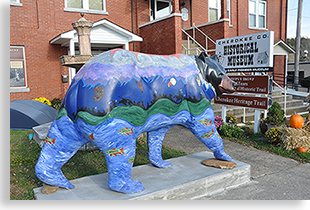 Bear outside the Cherokee Museum in Murphy NC