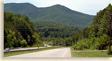 Westrn Cherokee County Road going to Copperhill