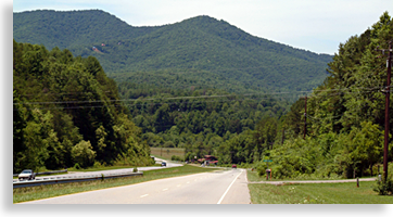 Western Cherokee County Road going to Copperhill