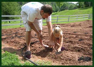 Planting an organic garden in the Blue Ridge Mountains