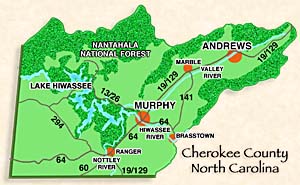 Cherokee County map